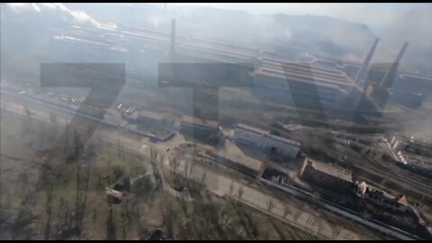 UAV over Azovstal (azovsteel), Mariupol 8/4/22