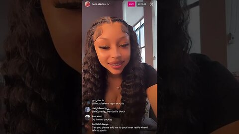 LENA DAVIS INSTAGRAM LIVE Speaks On Fight🥊 (09/03/23)
