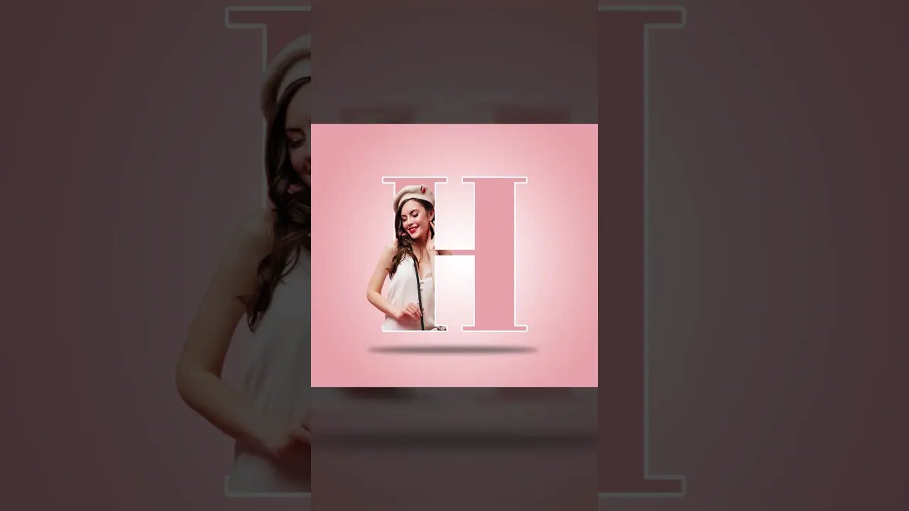 H Letter portrait effect in Photoshop #mcddesigner #trending #viral #shortsfeed #letterportrait