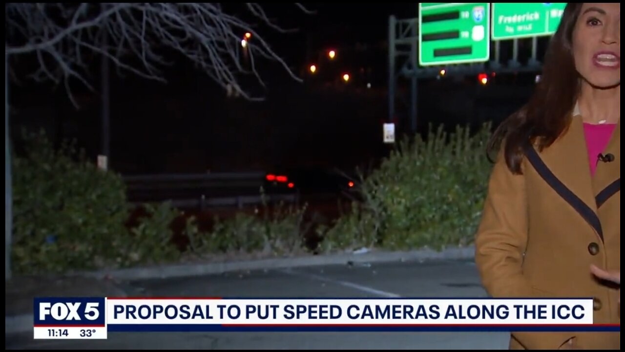 Car Speeds Past Live Reporter Who's Reporting On Speed Cameras