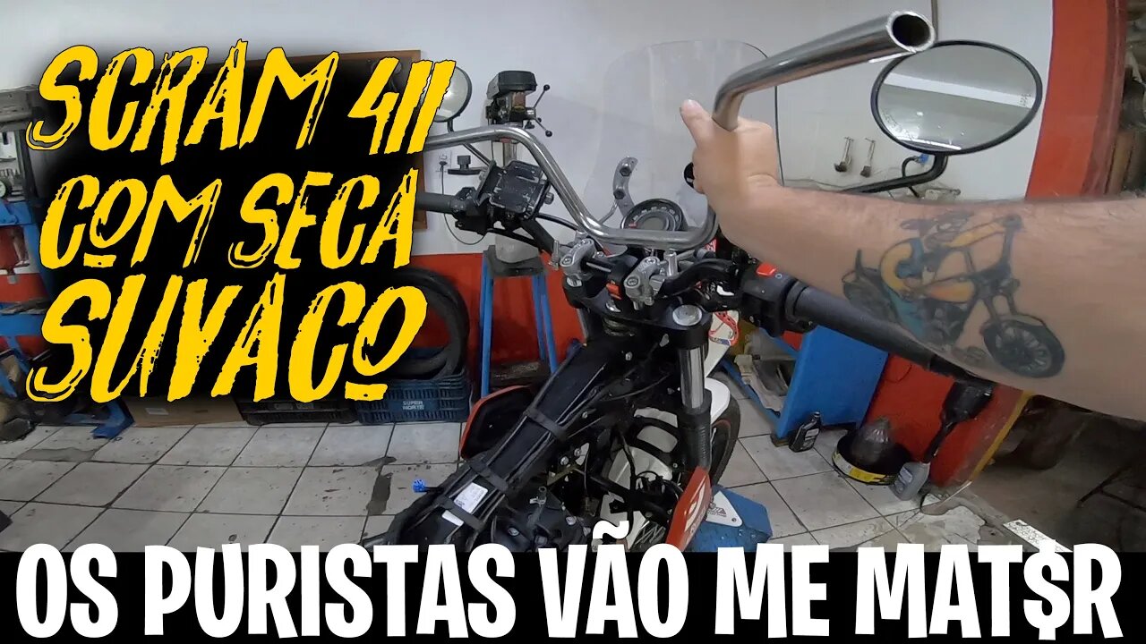 Decidi COLOCAR um SECA SUVACO na SCRAM 411. Moto Excursão EUA começando