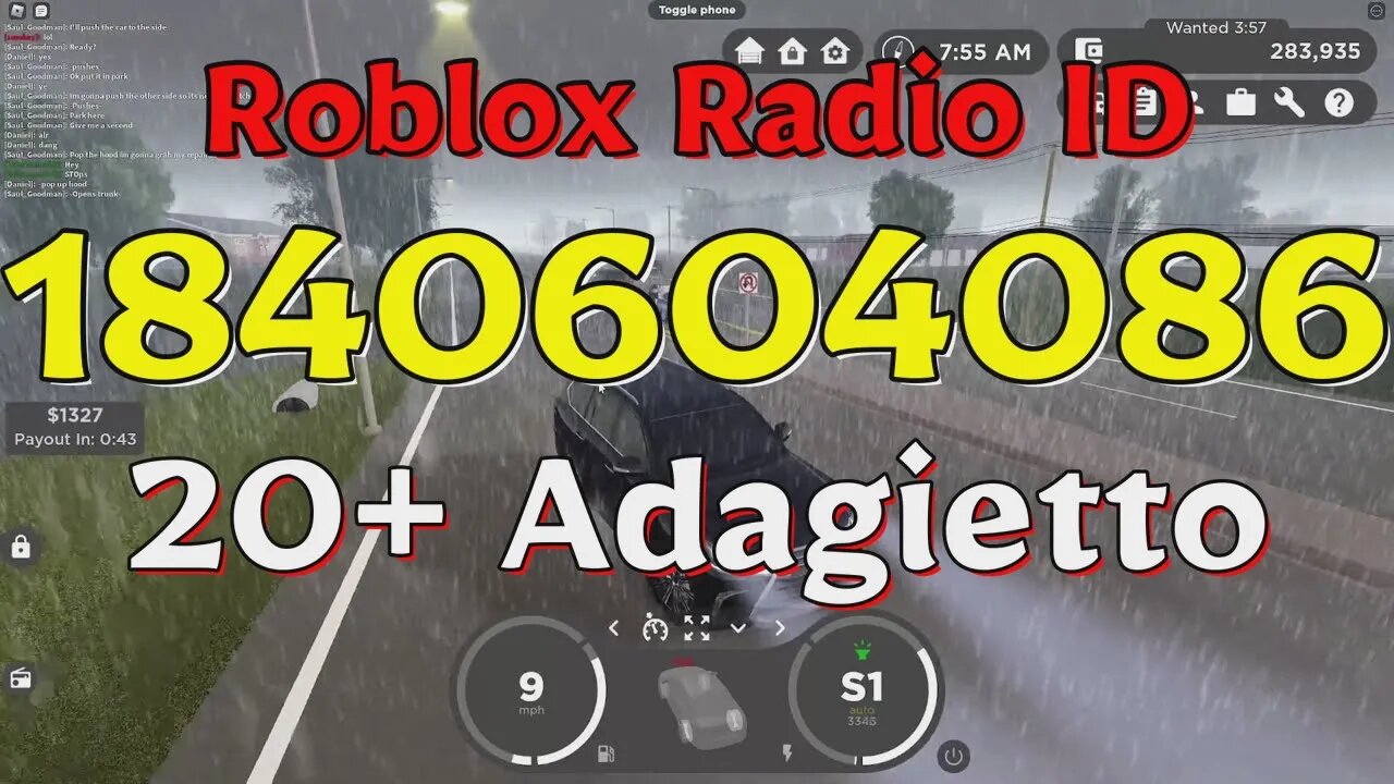 Adagietto Roblox Radio Codes/IDs