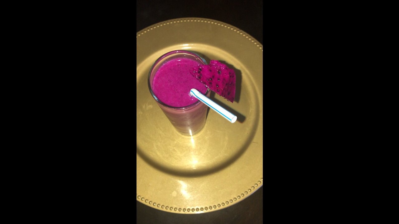 Vegan smoothie dragonfruit with coconut water