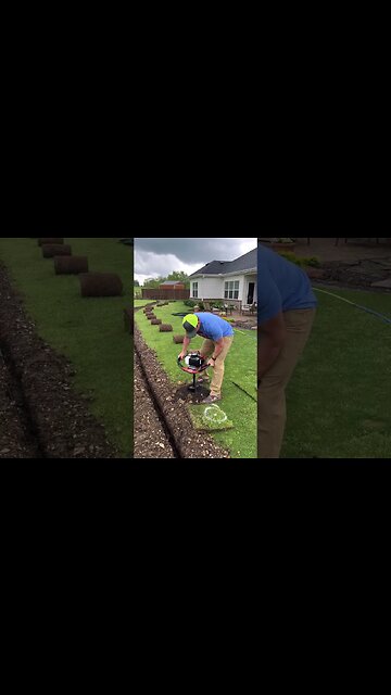HE’S FIXING A DIVOT!!