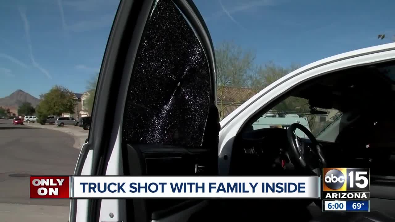 Valley dad's truck sprayed with bullets