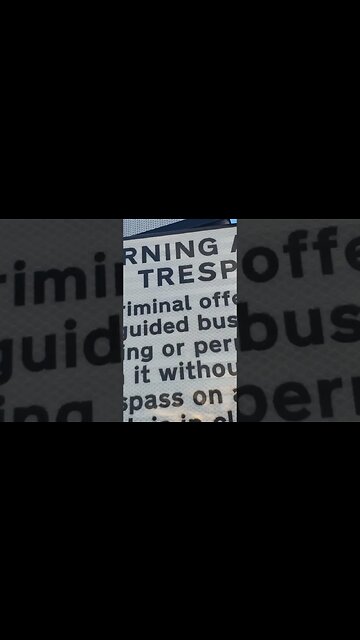 TRESPASS IS A CRIMINAL OFFENCE