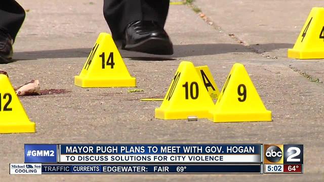 Mayor Pugh plans to meet with Gov. Hogan to discuss rising homicide rate