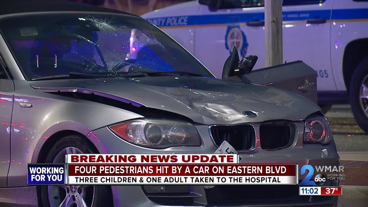 Three children and one adult struck by vehicle in Essex