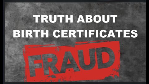 Truth About Birth Certificates - DAVID STRAIGHT