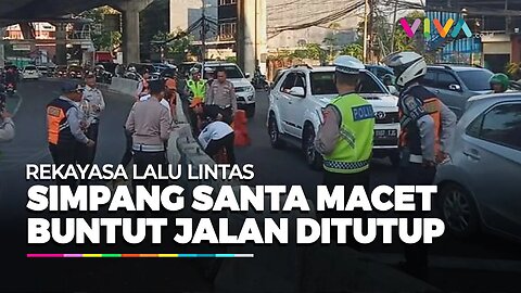 Macet Imbas Rekayasa Lalu Lintas Penutupan Simpang Santa