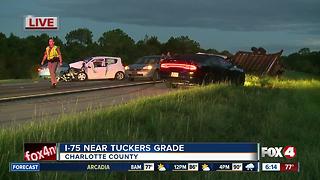 Five vehicle crash slows I-75 in Charlotte County