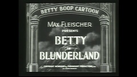 "Betty in Blunderland" (1934 Original Black & White Cartoon)