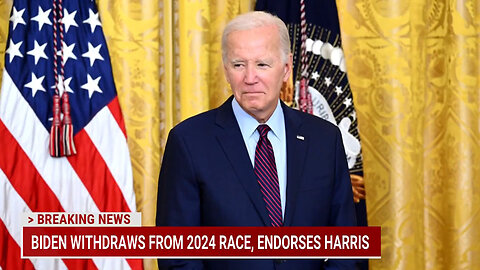 Biden Withdraws From 2024 Race, Endorses Kamala Harris