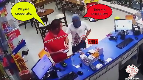 A robber goes for an easy robbery but meets an MP officer and a deputy