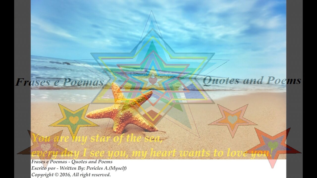 You are my star of the sea, my heart wants to love you! [Quotes and Poems]