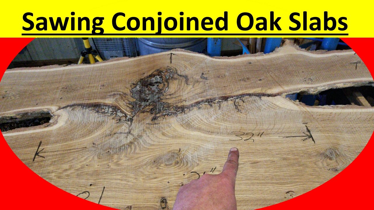 Sawmilling the DOUBLE Oak