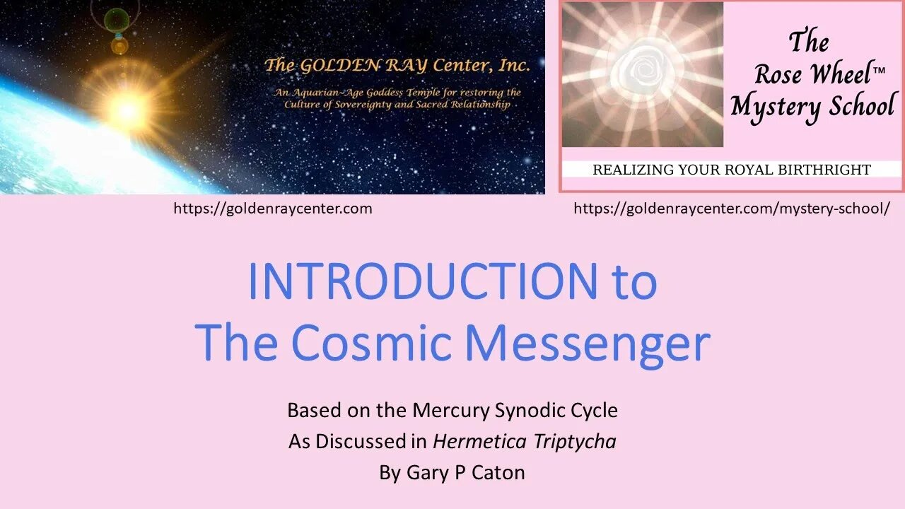 Intro to Cosmic Messenger REVISED