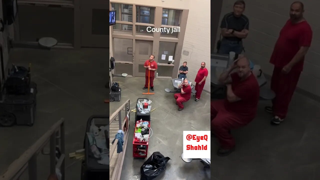 Prison Guard notices inmate has a cell phone‼️