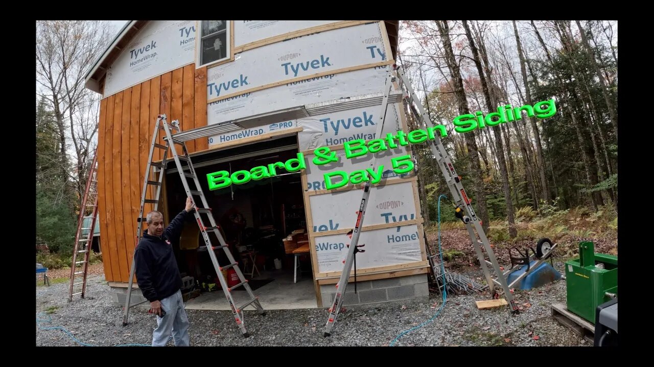 Board & Batten Siding Project Day 5 #boardandbatten #siding #whitepine