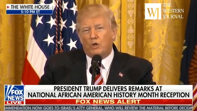 Trump Stops Black History Month Speech To Recognize A Very Special Person In Front Row