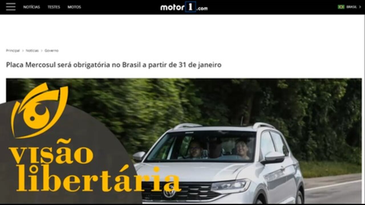 Placa do Mercosul será obrigatória a partir de fevereiro | Visão Libertária - 29/01/20 | ANCAPSU