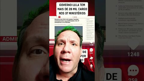 Disperdicio de dinheiro público: 28 mil cargos em 37 ministérios consomem 33 milhões em impostos