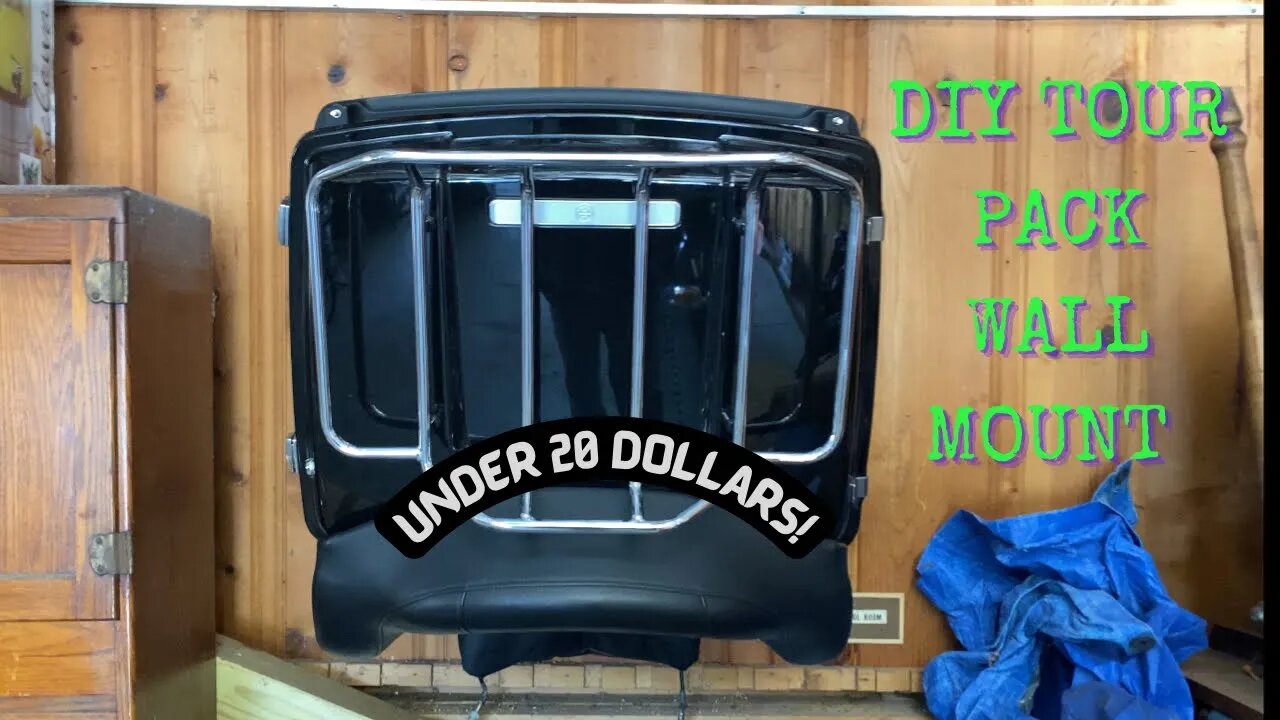 Tour pack wall mount. |DIY| #harleydavidson #harleytouring