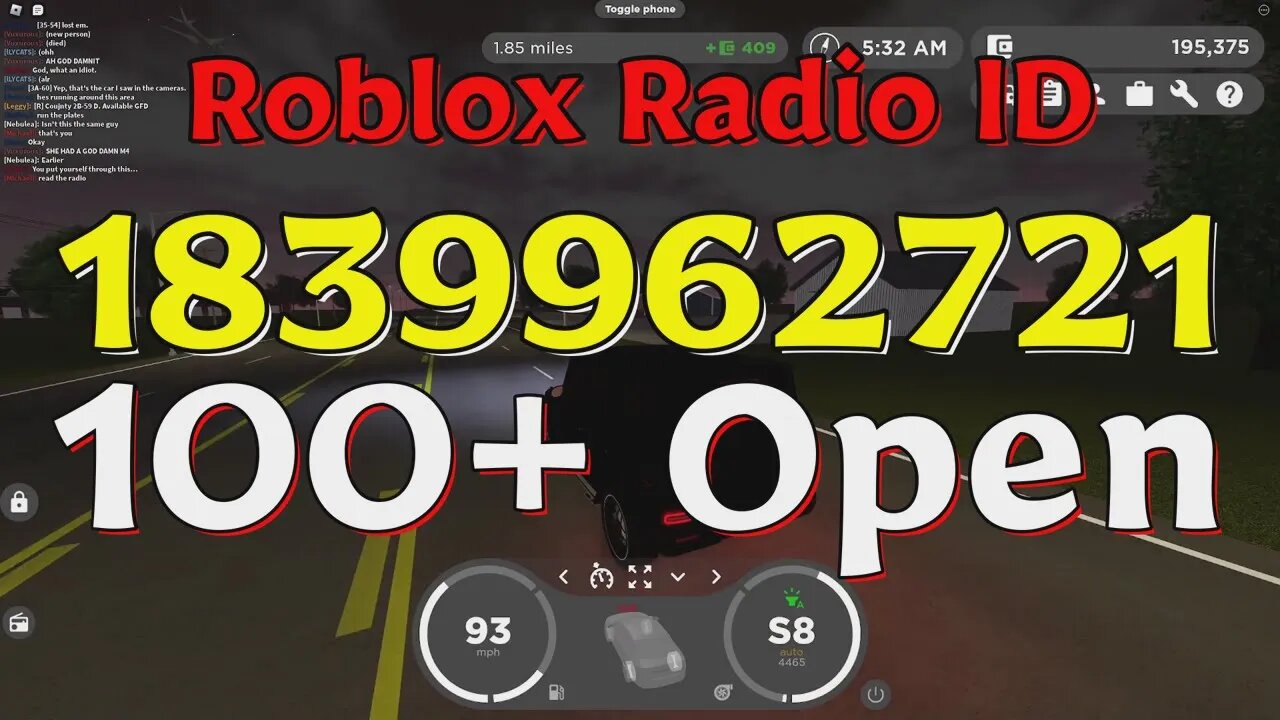 Open Roblox Radio Codes/IDs