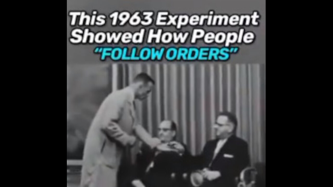 1963 experiment showed how people "follow orders"