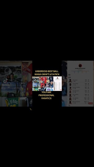 Rate this UNDERDOG BEST BALL MANIA team 1-10! #nfl #fantasyfootball #underdogfantasy #like #shorts