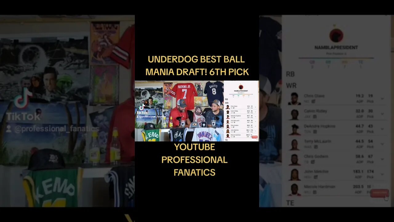 Rate this UNDERDOG BEST BALL MANIA team 1-10! #nfl #fantasyfootball #underdogfantasy #like #shorts