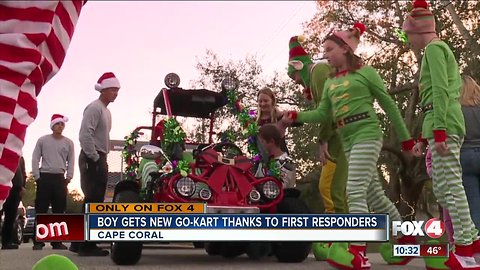 Cape Coral boy gets a new go-kart with the help of first responders