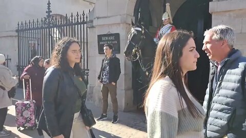when you want a photo but your more scared than your child. 8 October 2022 #horseguardsparade