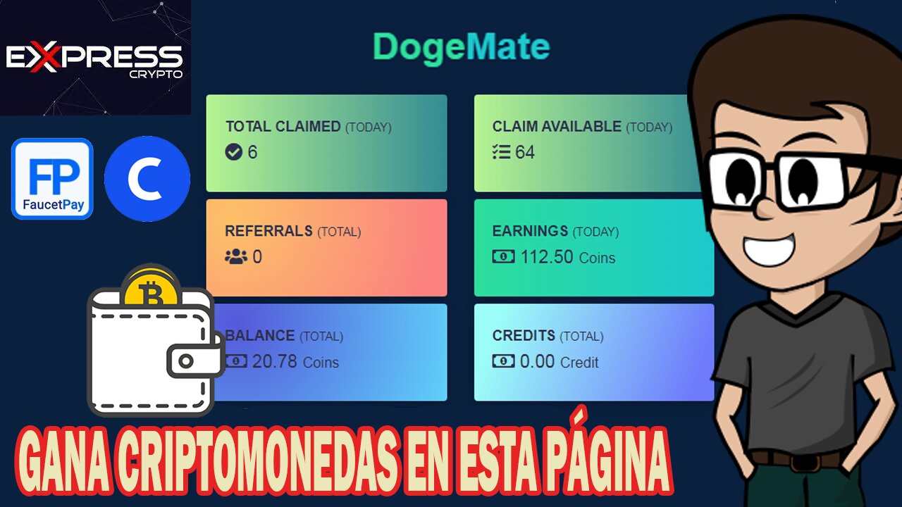 Gana criptomonedas gratis en esta página PTC [DOGEMATE] - COMPROBANTE DE PAGO -RETIRO EN VIVO