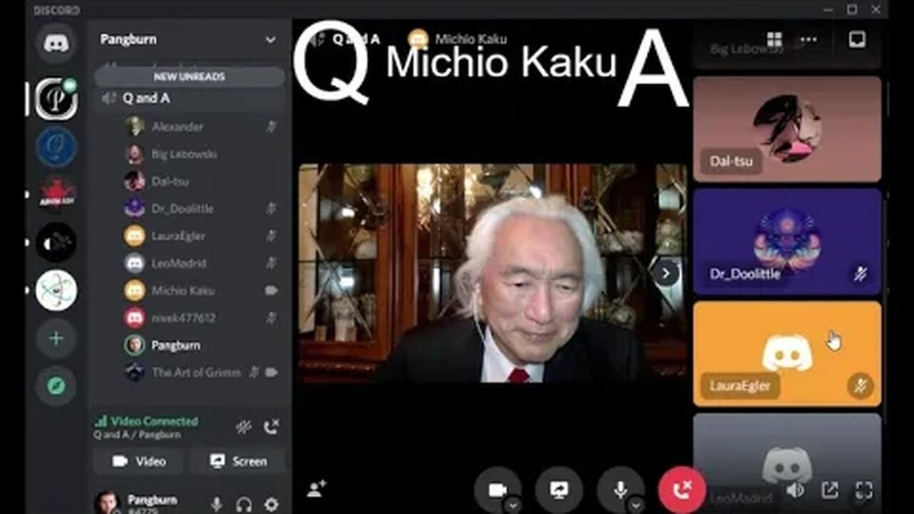 Michio Kaku - Pangburn Subscriber Q&A - The God Equation, Time, Space Travel, Sting Theory