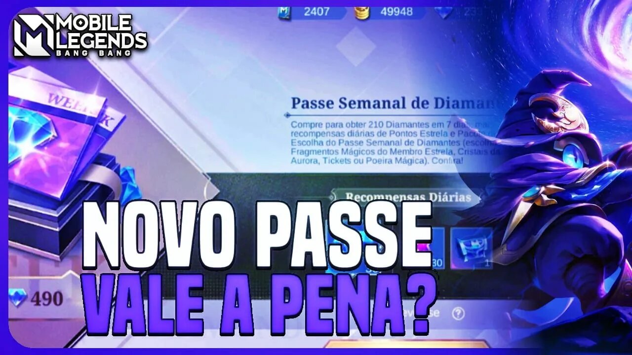 NOVO PASSE DE DIAMANTES VALE A PENA??? | MLBB