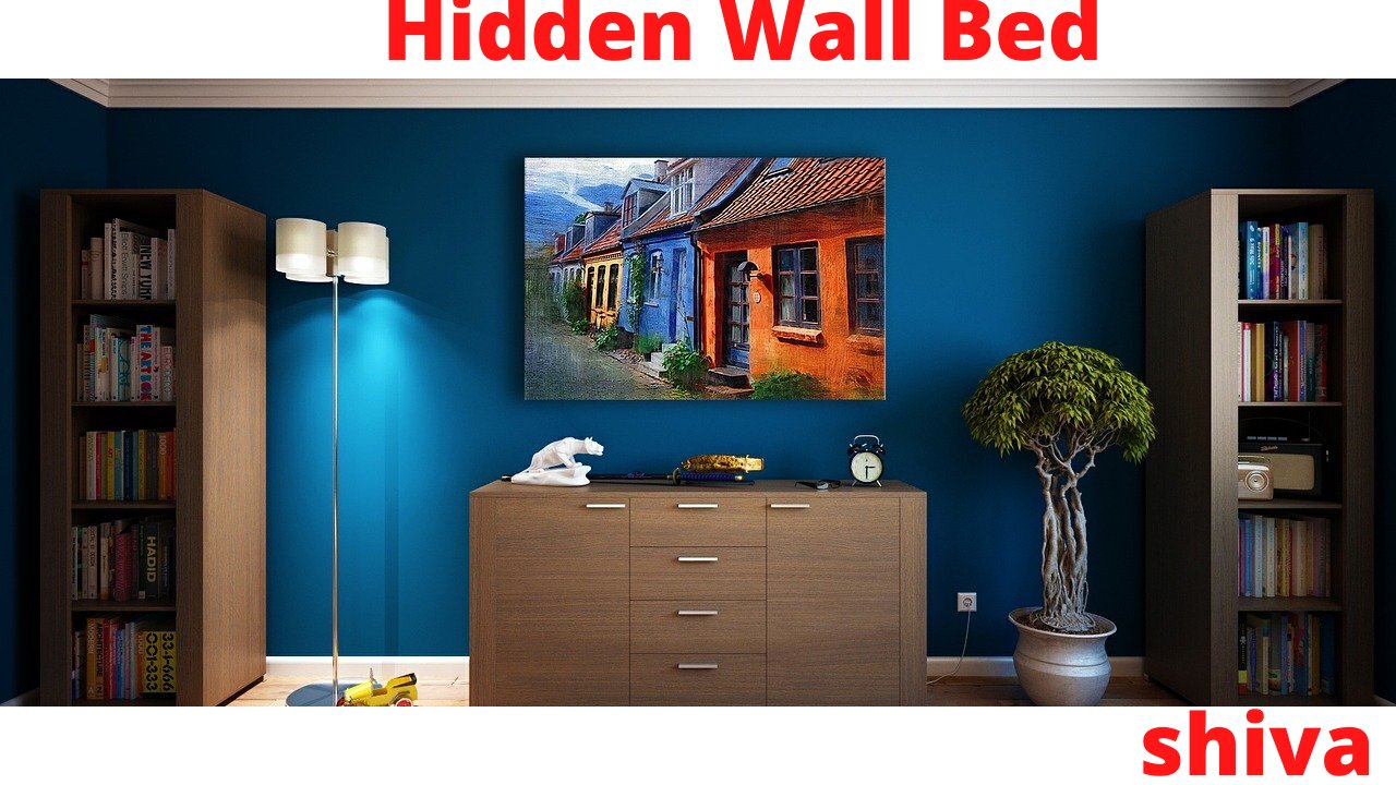 Hidden Wall Bed HWB S.Single Horizontal +Top Storage Cabinets