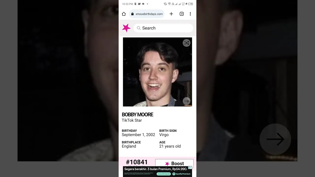 HAPPY 21 BIRTHDAY BOBBY MOORE TikTok Star