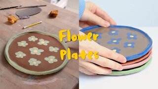 Making Ceramics Flower Plates - Handmade Pottery