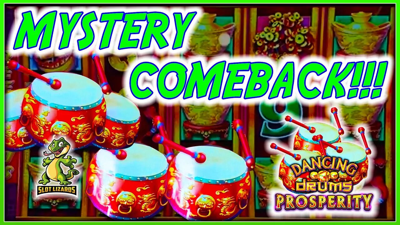 TRIPLE DRUM MYSTERY COMEBACK WIN! Dancing Drums Prosperity Slot LIVESTREAM HIGHLIGHT