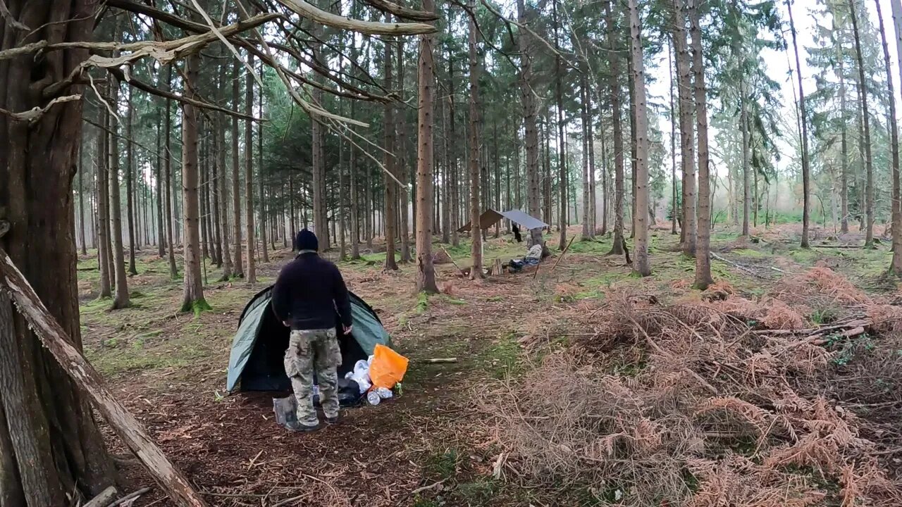 Emptying the Snugpak Scorpion 3 tent speedlapse 22nd Jan 2023