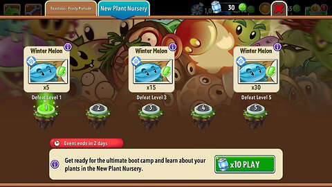 Plants vs Zombies 2 - Plant Nursery - Winter-melon - December 2024