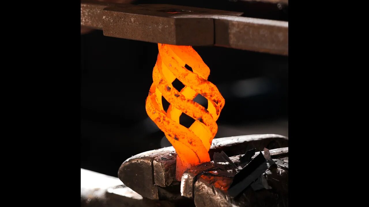 Blacksmith created art by forging metal!