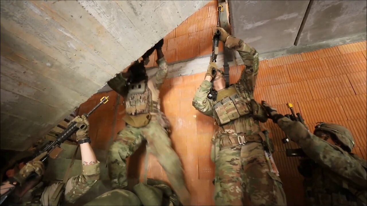 U.S. Soldiers Conduct Urban Combat Operations Training