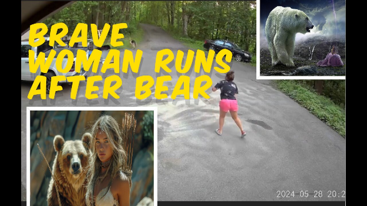 Brave Woman Runs After Bear 🐻🐨