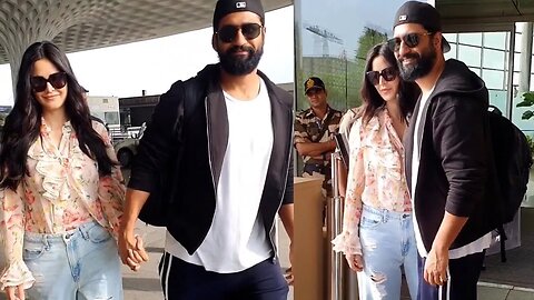 Katrina Kaif Holds Hands Of Husband Vicky Kaushal Day Ahead Of Her Birthday 💖📸