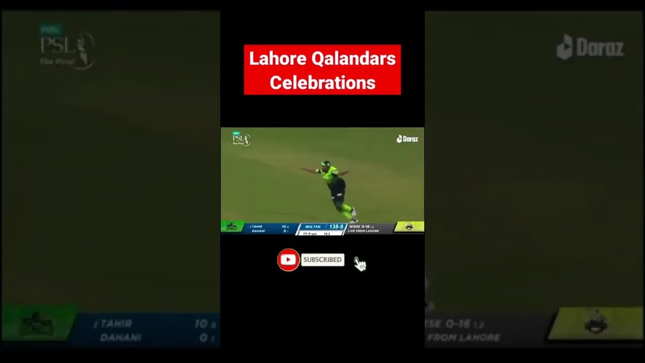 Lahore Qalandars Celebrations #psl7 #lqvsms