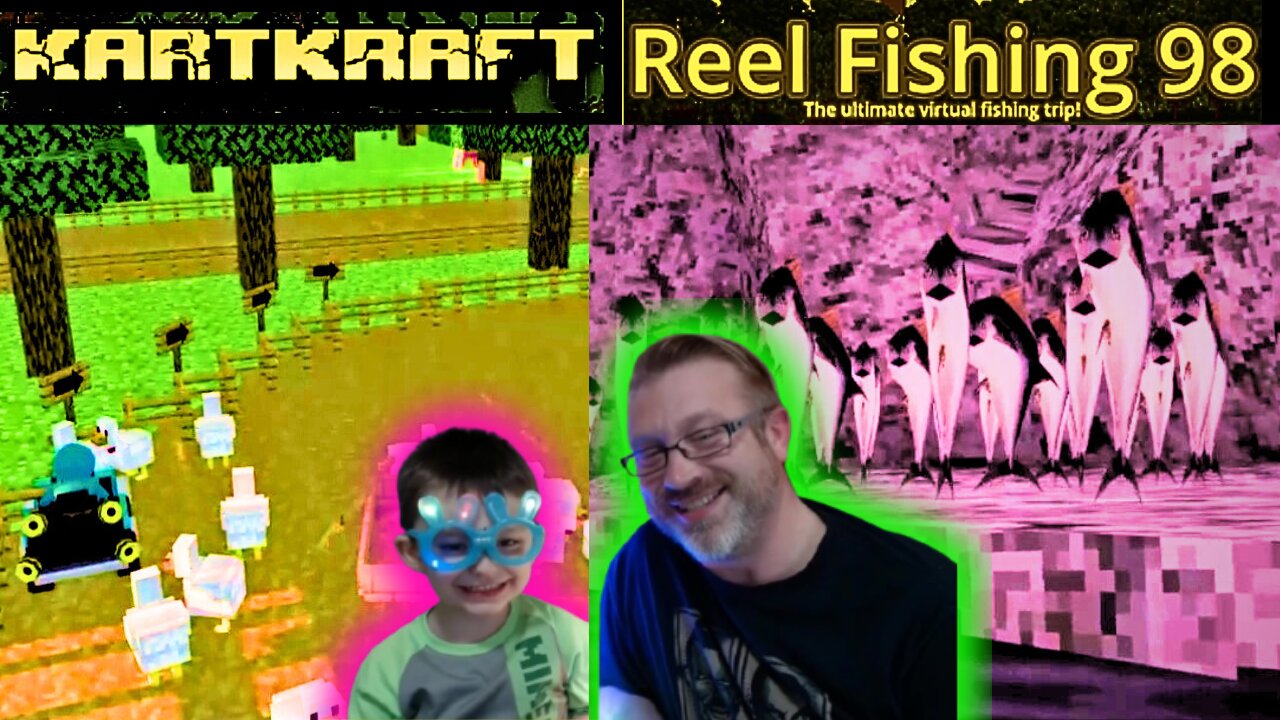 Father Son Activity Day - Minecraft Kart, Fishing 98, CD music Cat