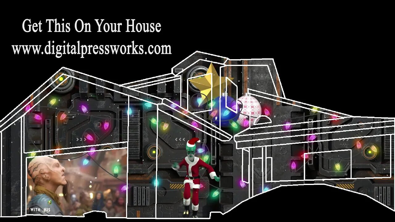 Guardians Of The Galaxy Holiday House Projection Mapping Sample Video