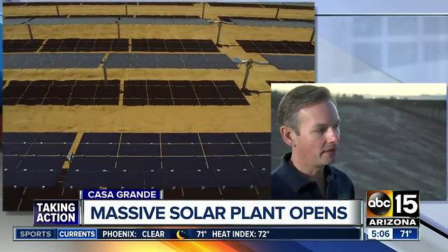 Massive solar plant opens in Casa Grande